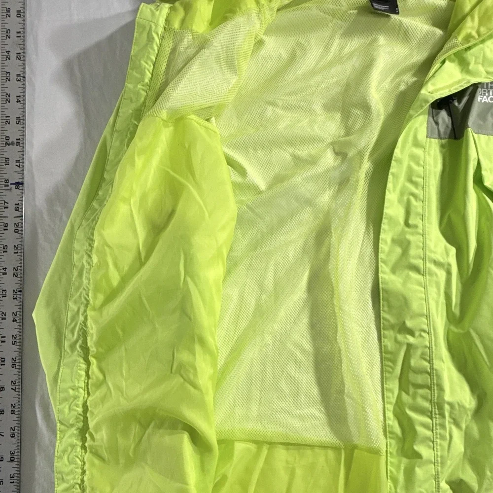 The North Face Mens DryVent Windbreaker Jacket Neon Lime Green Gray Small